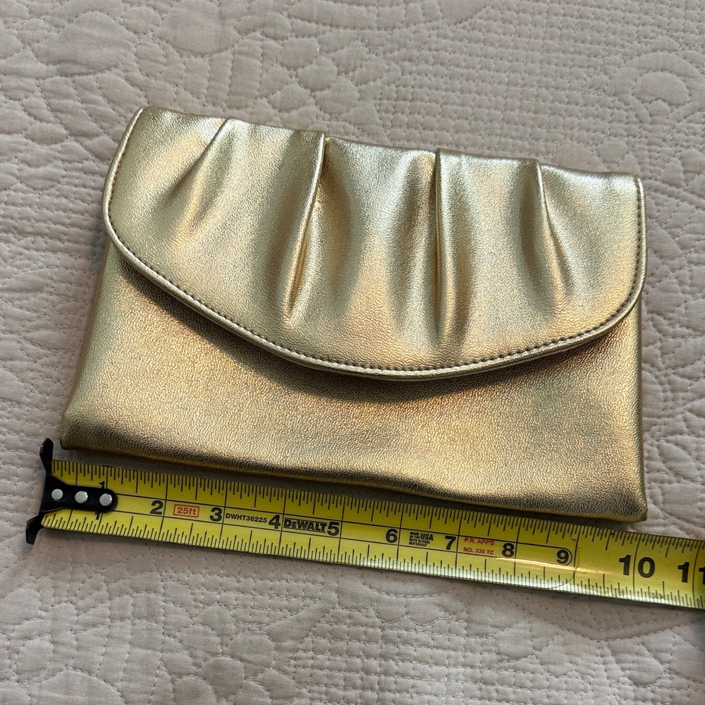 Vintage metallic Gold Clutch evening bag prom✨ - Picture 6 of 6